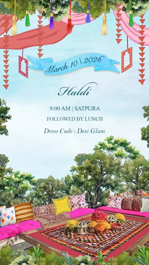 Rozelle and Prakhar wedding invite, screen 6 of 8