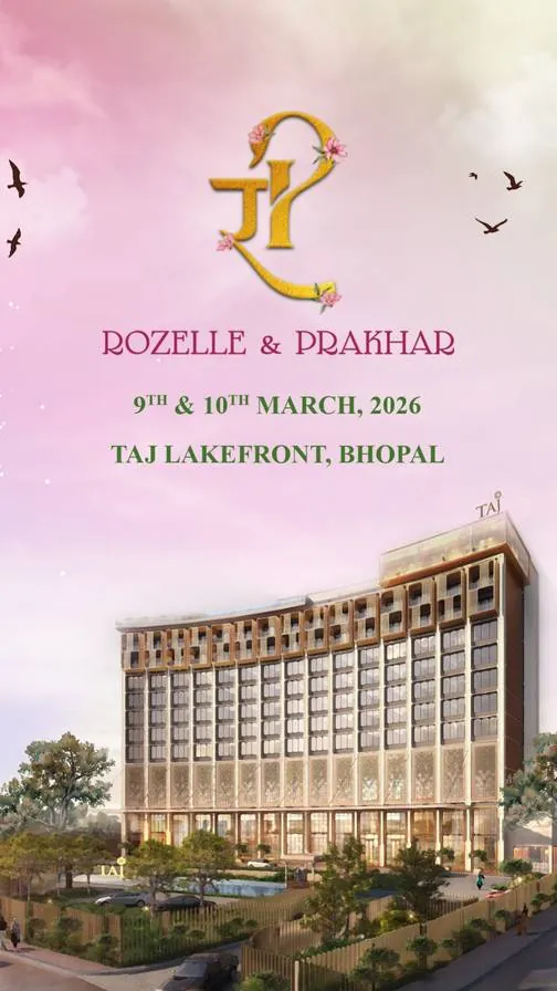 Rozelle and Prakhar wedding invite, screen 1 of 8